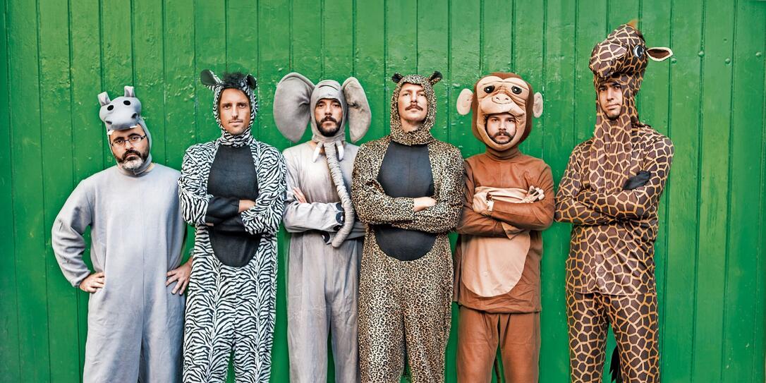 Group of people with animal costumes